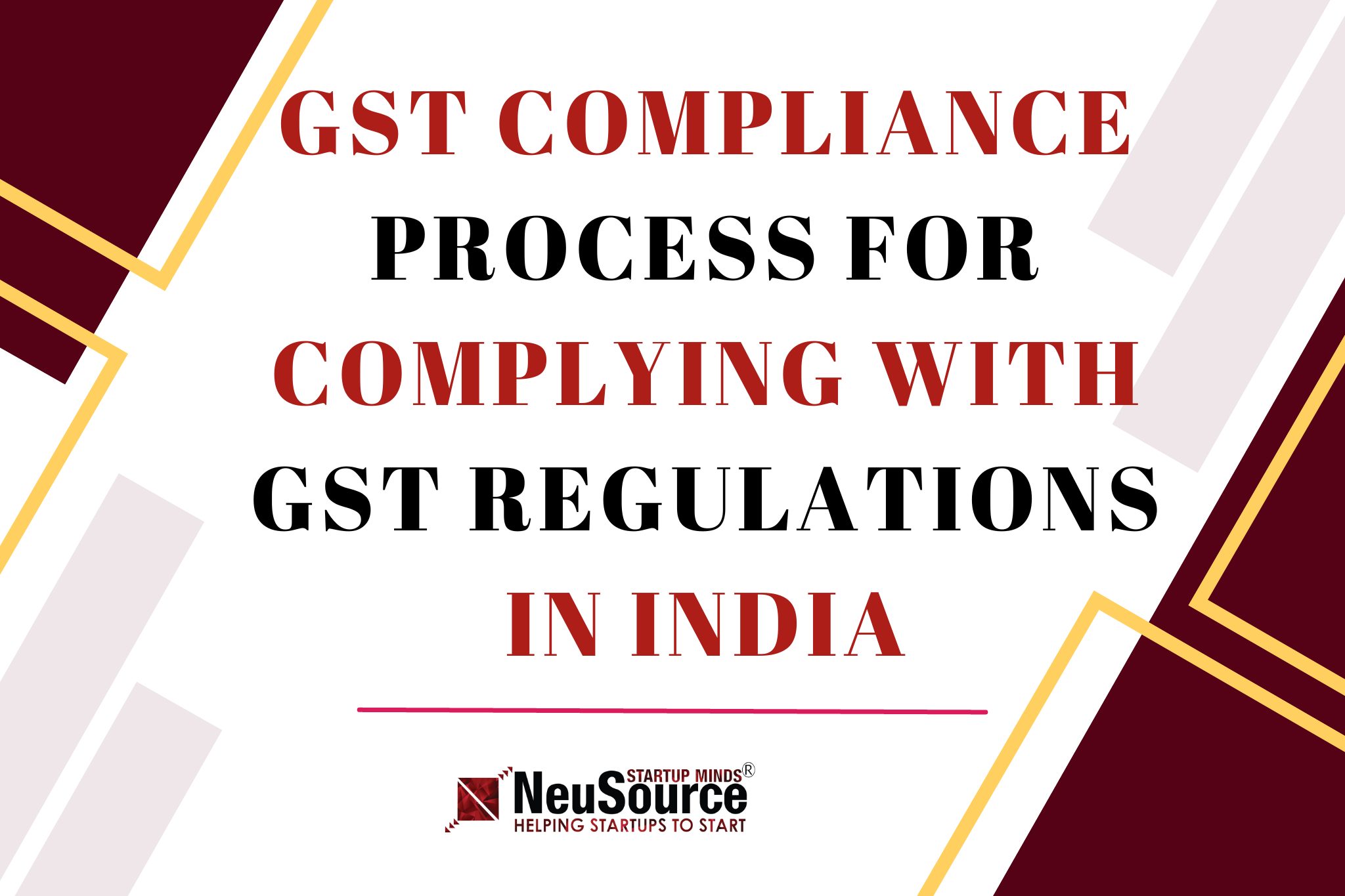 GST compliance process for complying with GST regulations in India